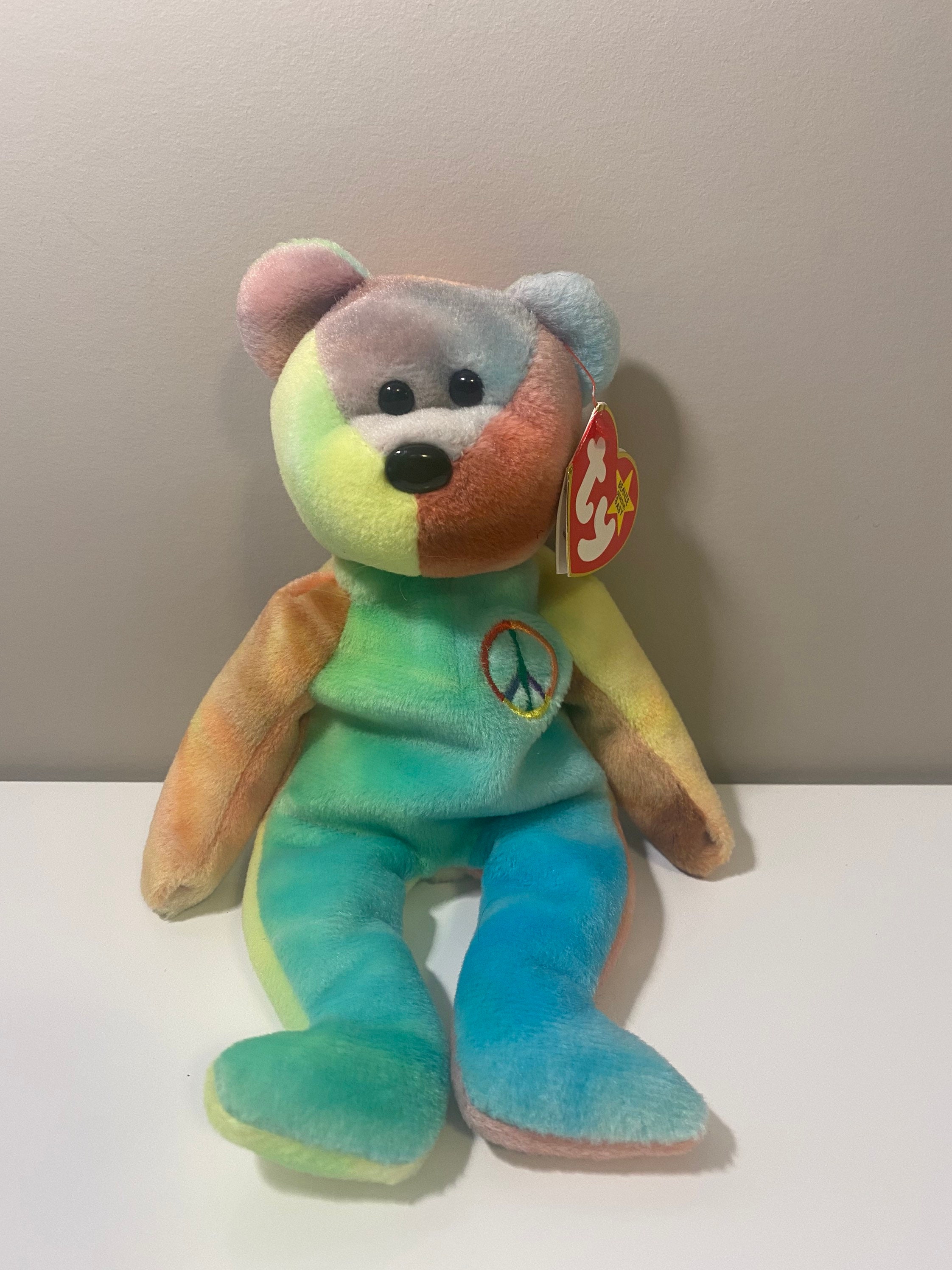TY Beanie Baby Peace the Tie-Dye Bear Unique and 1 of a | Etsy