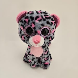 Ty Beanie Boo “Tasha” the Purple and Grey Leopard - No Hang Tag (6 inch)