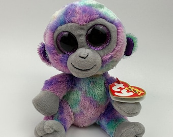 Ty Beanie Boo “Zuri” the Purple and Blue Monkey (6 inch)