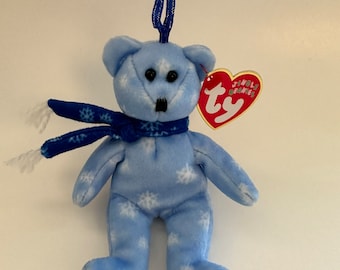 Ty Jingle Beanie “1999 Holiday Teddy” the Bear - Tree Ornament* (4 inch)