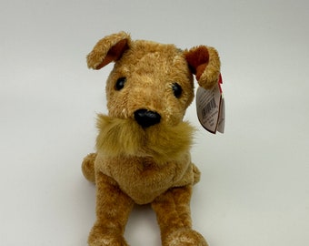 Ty Beanie Baby « Whiskers » le chien terrier Airedale (6 pouces)