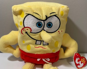 « MuscleBob Buffpants » Ty Beanie Baby - Bob l'éponge ! (8 pouces)