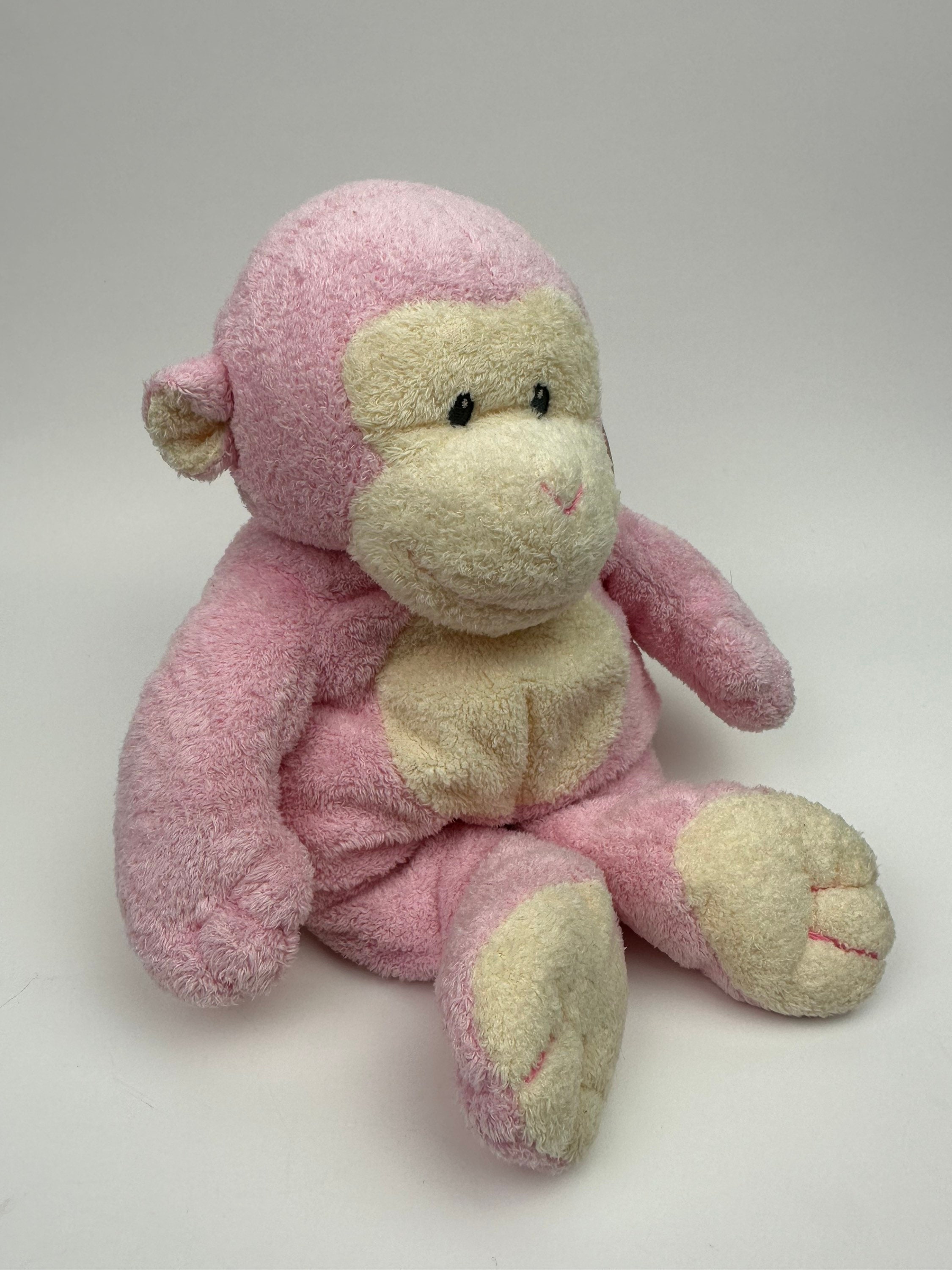 2006年公式 Ty プラフィーズ ベビーダングルズ ピンクモンキー ぬいぐるみ Ty Pluffies Pink Dangles Monkey Plush 2006 Sewn Eyes Soft