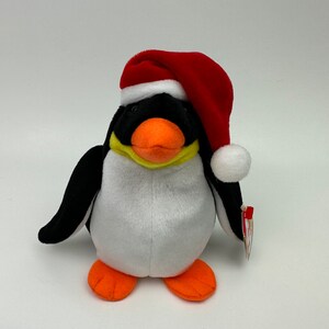 Ty Beanie Baby « Zero » le pingouin de Noël portant un bonnet de Noel ! (6 pouces)