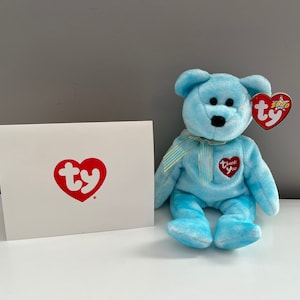 Ty Beanie Baby “Thank you” the Bear - With Thank You Card! Only one given to each Ty retail store *Rare* (8.5 inch)