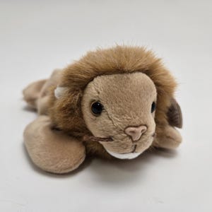Ty Beanie Baby “Roary” the Lion! Handmade in Indonesia with Canadian Tush (8 inch)