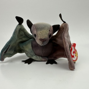 Ty Beanie Baby “Batty” the Bat in Tie-Dye Blue - Colours vary! (4.5 inch)