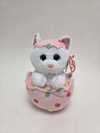 Ty Beanie Giggles Gatto In Uovo Di Pasqua | Peluche Collezionabile 15 Cm | Regalo Pasqua Bimbi