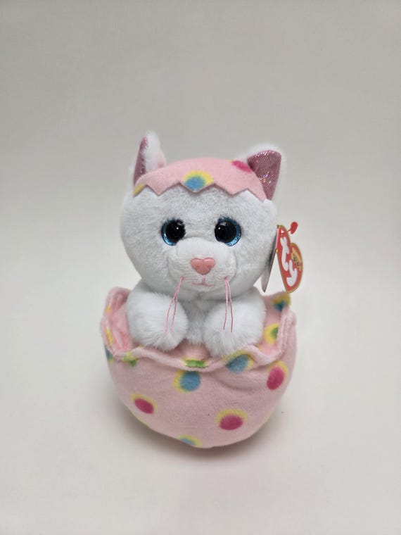 Ty Beanie Giggles Gatto In Uovo Di Pasqua | Peluche Collezionabile 15 Cm | Regalo Pasqua Bimbi