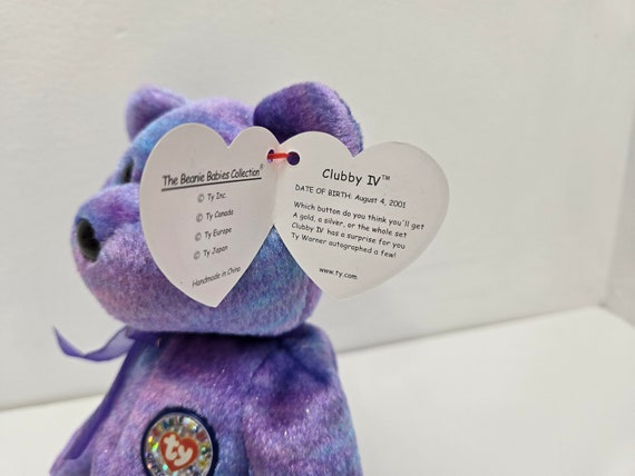 Ty Beanie Baby Clubby IV the the Bear (8.5 Inch) - Etsy Australia
