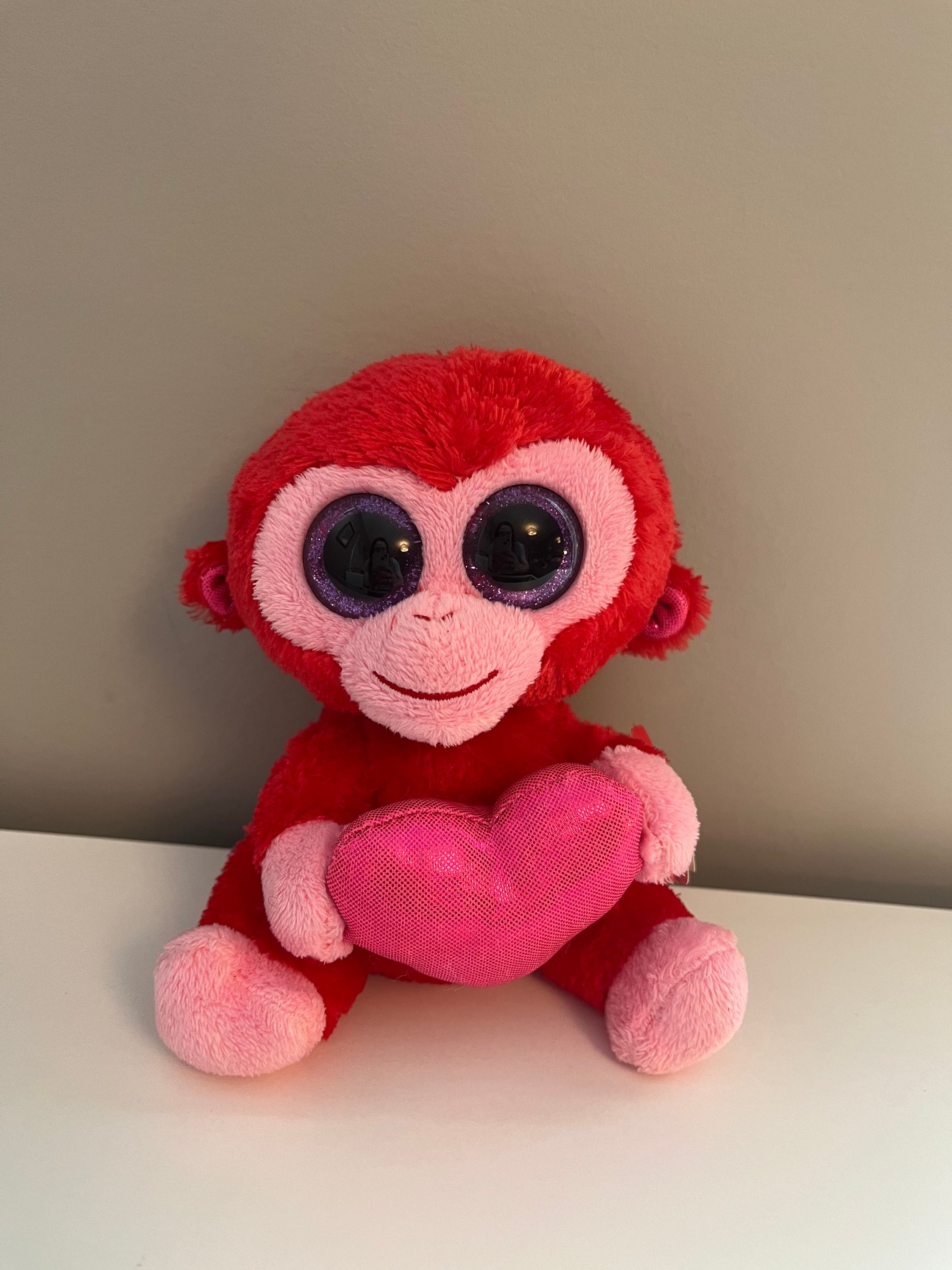 TY Beanie Boo charming the Red Monkey 