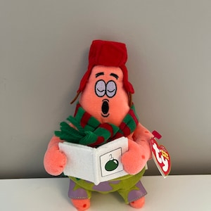 Ty Beanie Baby “Patrick Star Silent Night” the SpongeBob SquarePants Character (7.5 inch)