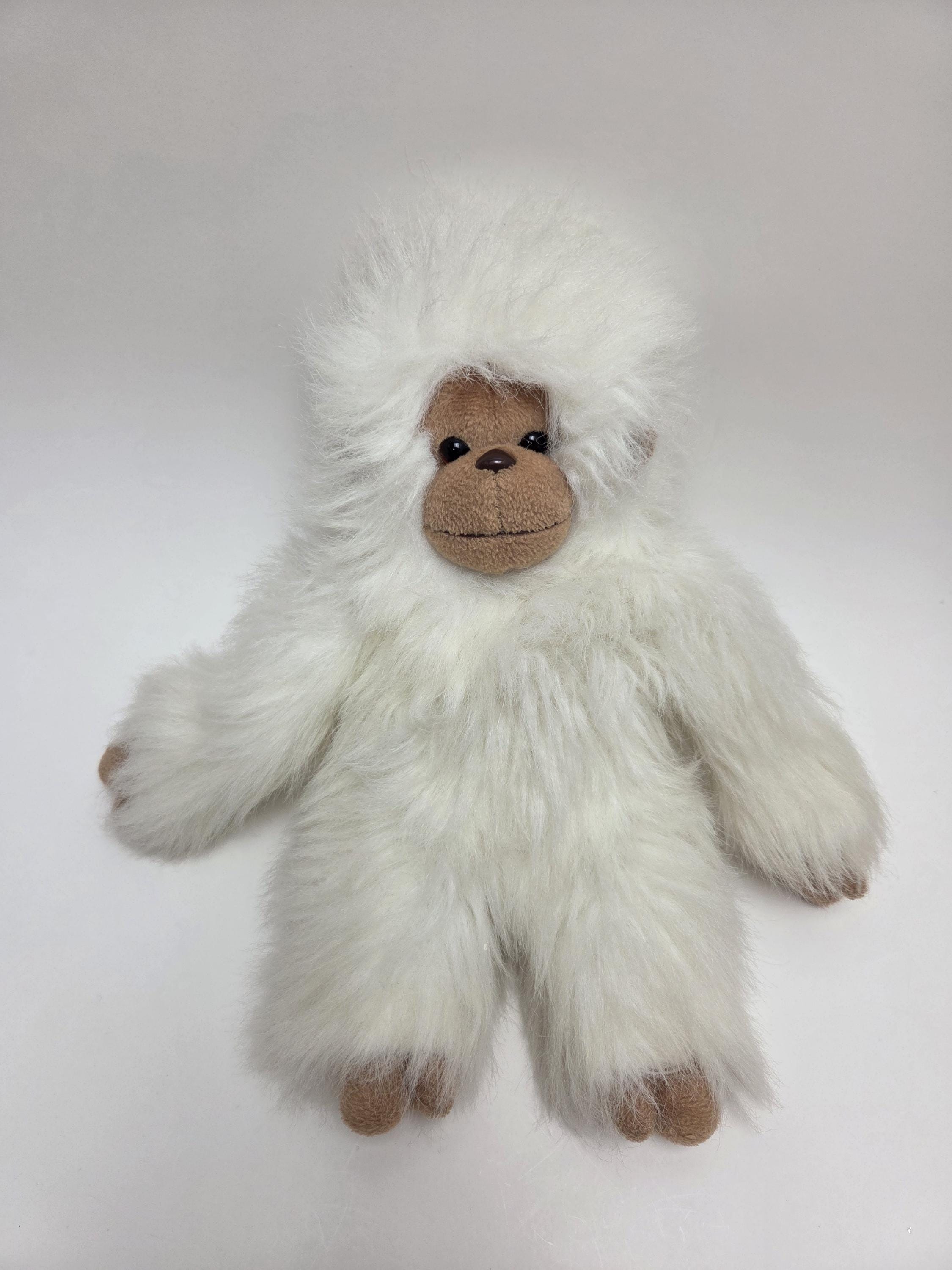 White Monkey Plush Vintage - Etsy