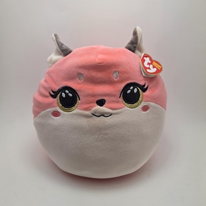 Ty Squishy Beanies Collection “Roxie” the Coral Pink Fox (10 inch)