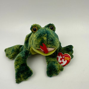 Ty Beanie Baby « croasse » la grenouille ! (8 pouces)