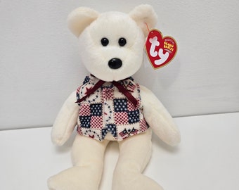 Ty Beanie Baby „Libert-e“, die amerikanische Bärenweste der USA – exklusiv im Internet (8,5 Zoll)