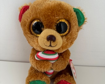 Ty Beanie Boo “Bella” the Holiday Bear (6 inch)