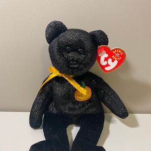 Ty Beanie Baby “Haunt” the Bear with Pumpkin on Chest (8.5 inch)