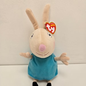 Ty Beanie Baby “Rebecca Rabbit” from Children’s TV Show Peppa Pig UK Exclusive (7 inch) Vintage 1990s 2000s Beanies