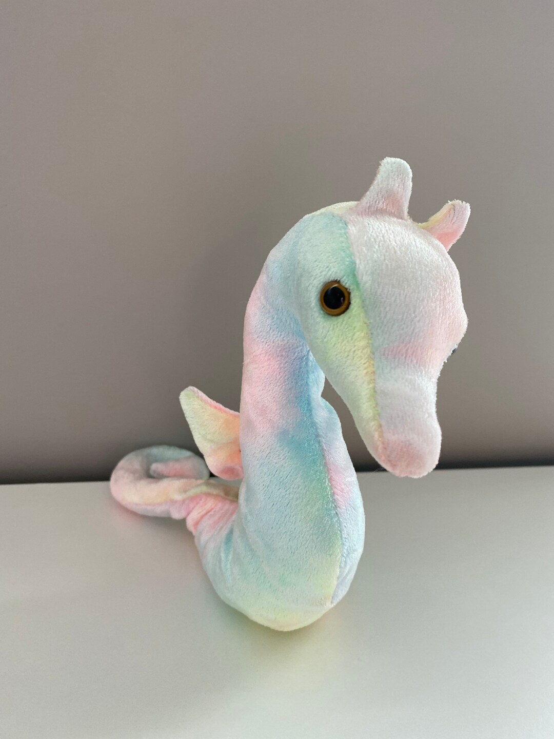 Ty Beanie Baby neon the Seahorse Plushie 7.5 Inch Etsy