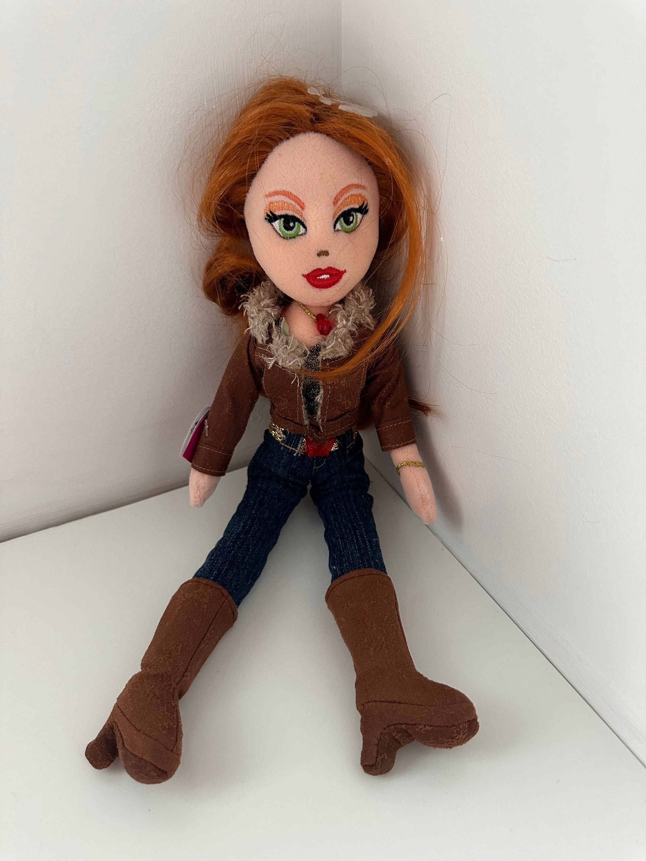 Ty Girlz Collection Dazzlin Destiny the Beanie Barbie Doll Red Orange Hair 13 inch