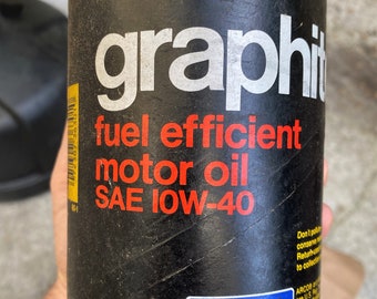 1970s ARCO Graphite Motor Oil 1 Quart Motor Oil Can empty