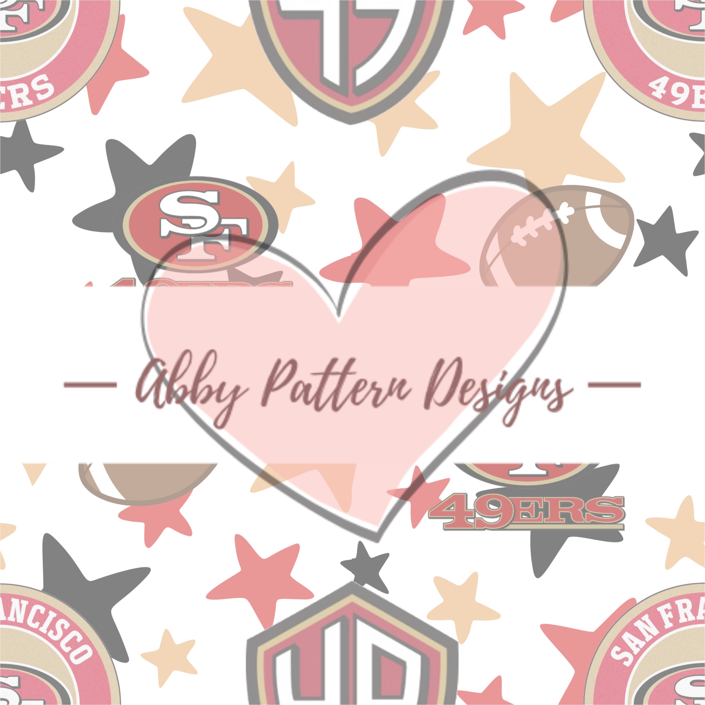 San Francisco 49ers Seamless Pattern Digital File Etsy