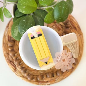 Pencil Stanley Topper | For 20/30oz or 40oz Stanley | Teacher Gift | Teacher Appreciation Week | Back to School | Stanley Accessory