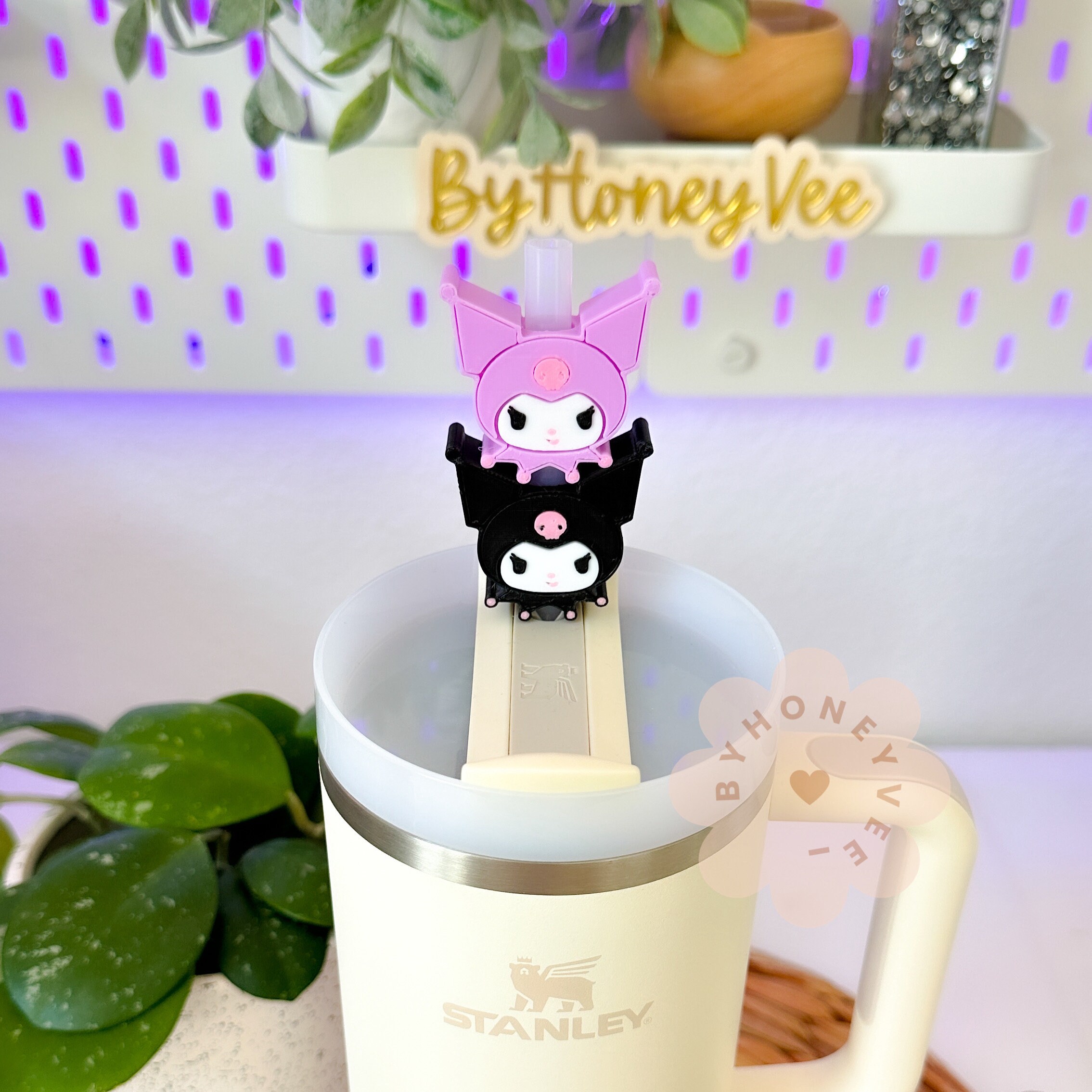 Kuromi Straw Topper, Stanley Straw Topper, Regular/standard