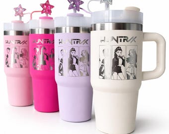 Vaso térmico Mini K-Pop Demon Hunter – Grabado láser (400 ml) Estilo Stanley