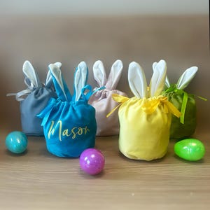 Bunny Easter gift bag -  velvet ears bag for kids - Easter gift treats - Easter gifts personalised gifts Easter hamper