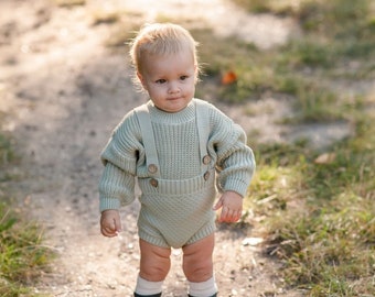 Baby & Toddler Knit Sweater and Bloomers Set from 3 months to 2T size