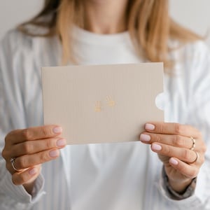 Enveloppe de rangement pour empreintes de main de bébé | Kit d'empreintes de mains DIY | Idée cadeau grossesse et nouveau-né