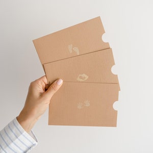 Echofoto baby-envelop, handafdrukken en voetafdrukken set - zwangerschapsaankondiging, cadeau-idee babyshower, foto-opslag echografie