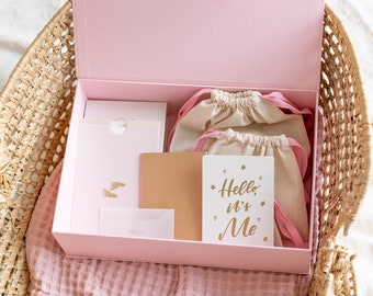 Baby Girl Gift Box - Keepsake Box Set met babymijlpalen. Gefeliciteerd zwangerschap cadeau-idee. Geslacht onthullen geschenkdoos