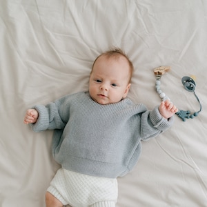 Newborn Coming Home Outfit, Baby Knit Set 0-3 months. Gender Neutral Photography Props