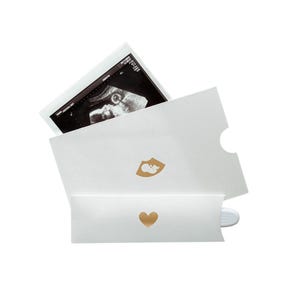 Ensemble d'enveloppes test de grossesse + échographie bébé - Idée cadeau faire-part Je suis enceinte, rangement souvenir de bébé