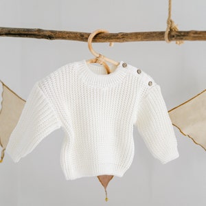 Newborn Sweater Oversized, Baby Knit Sweater, Baby Coming Home Outfit, Baby Shower Gift Idea