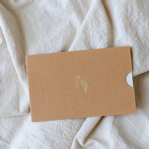 Baby Footprint Umschlag Andenken Aufbewahrung. Herzlichen Glückwunsch Schwangerschaft Geschenk, Baby Shower Geschenk Idee