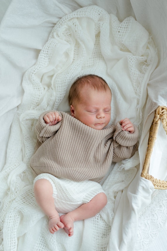Tenue de retour à la maison pour nouveau-né, pull en tricot pour bébé 0-3  mois, nouvelle idée de cadeau pour bébé. Accessoires de photographie pour  nouveau-nés -  Canada