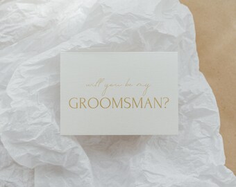 Will you be my GROOMSMAN? | Wedding Proposal Cards & Invitations | Her/ His Vows
