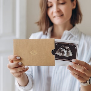 Busta per ecografia di annuncio di gravidanza per dire che sono incinta! / Biglietto per ecografia di annuncio del bambino per marito, genitori, familiari e amici