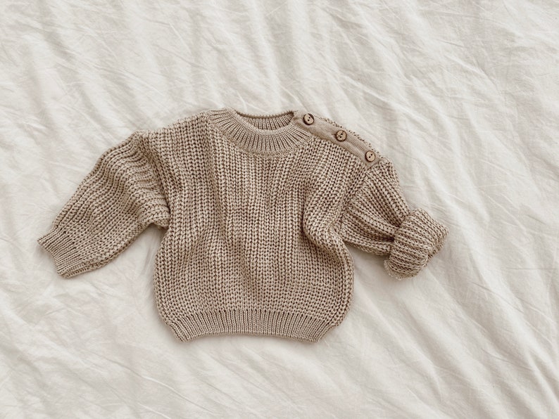 Newborn Sweater Oversized, Baby Knit Sweater, Baby Coming Home Outfit, Baby Shower Gift Idea