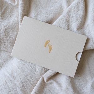 Baby Footprint Umschlag Andenken Aufbewahrung. Herzlichen Glückwunsch Schwangerschaft Geschenk, Baby Shower Geschenk Idee