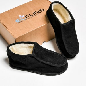 Blote voetenpantoffels zwarte pantoffels Unisex pantoffels Leren pantoffels Indoor laarzen Schapenvacht pantoffels Zomerschoenen Lichte schoenen Warme pantoffels