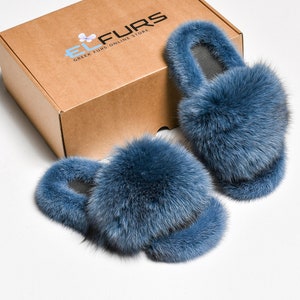 Fur sliders for women online