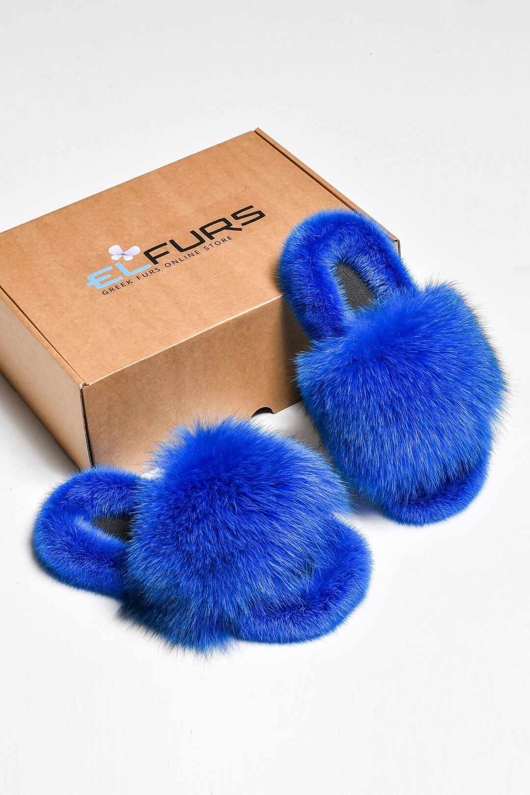 womens fur sliders