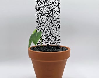 Abstract Plant Trellis Stake, 3D Printed PLA, Indoor Plant Decor
