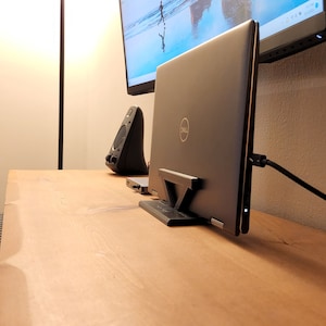 Adjustable Laptop Stand For Desk, Vertical Computer Stand, Dock for Macbook, Home Office, Macbook Accessories, Minimalist