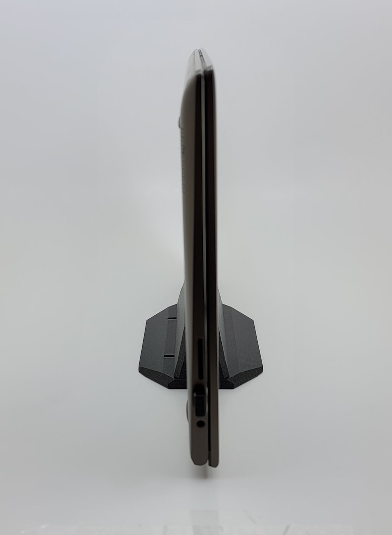 Adjustable Vertical Laptop Stand | 3D Printed PLA Dock Holder | Space-Saving Laptop Organizer for Cooling with Felt Liner image 3